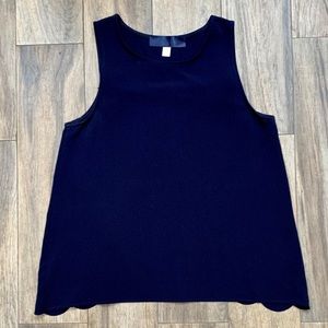 Scalloped Open Back Top